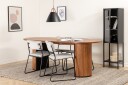 Venture Home Spisegruppe Cinaba 200 cm Oval inkl. 4 Kenten Fløyelsstoler Valnøttsbrun/Lysegrå
