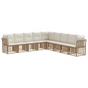 vidaXL Utendørs sofa sett Naturlig Polyester