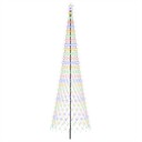 vidaXL LED juletre 500 cm 550 LED-lys Flerfarget Jern Svart