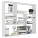 vidaXL Vegghylle hvit 90x16x78 cm sponplate