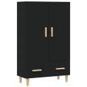 vidaXL Highboard svart 70x31x115 cm konstruert tre