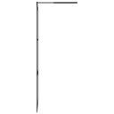 Dusjvegg med klart ESG-glass svart 115x195 cm