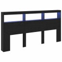 Hodegavl med hylle Svart Eik 200 x 17 x 102 cm Konstruert tre