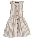 Hanevild Kjole Striped Summer Sand Hanevild 98/104 Kjole Beige Hvit 98 104