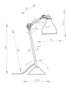 Lampe Gras 205 Bordlampe Svart/Svart/Kobber