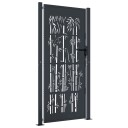 vidaXL Hageport antrasitt 105x205 cm stål bambusdesign