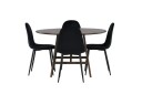 Venture Home Kaseidon Spisegruppe 100 cm Rund med 4 Polar Stoler   Sort