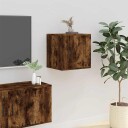 vidaXL Vegghengt TV-benk røkt eik 40x34,5x40 cm 8720845667597