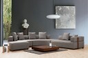 Lasalle Svängd Sofa 6 seters   Grå