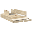 Oppbevaringsengramme Sonoma Eik 140x190 cm