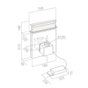 Eico Pandora N Benkmontert Kjøkkenventilator 90 cm Svart med 3 Hastigheter