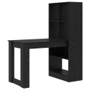  Skrivebord med hylle med lagring Svart eik 122 x 67 x 145 cm