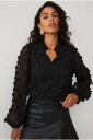 Ellos Collection   Bluse med blomsterapplikasjoner   Svart