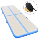 vidaXL Oppblåsbar gymnastikkmatte med pumpe 600x100x10 cm PVC blå
