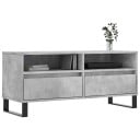 vidaXL TV-benk betonggrå 100x34,5x44,5 cm konstruert tre