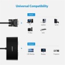 Ugreen VGA-splitter 1x2 HD-15 Video Kabel 1m Svart