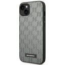 Karl Lagerfeld Saffiano Mono Metal Logo Mobildeksel til iPhone 14 Plus - Grå