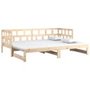 vidaXL Uttrekkbar dagseng heltre furu 2x(90x200) cm