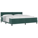  Box Spring Seng med Madrass Mørkegrønn 200x200 cm Fløyel