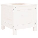 Hageplantekasse hvit 40x40x39 cm heltre furu