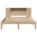  Seng med bokhylle uten madrass 140x200 cm heltre furu 3322515