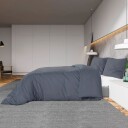 vidaXL Sengesett antrasitt 135x200 cm bomull