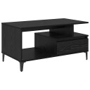 vidaXL Kaffebord with Drawer Svart eik 90 x 49 x 45 cm Konstruert tre
