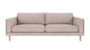 Rowico Home Braden 3 seters sofa Lys grå Greg 17 Hvitpigmentert eikben