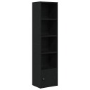 Bokhylle svart eik 31x24x127 cm konstruert tre
