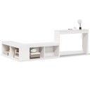 Nattbord med skrivebord hvit 232x112x75 cm heltre furu