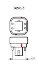 PLD/E kompaktlysrør 26W 840 G24q 3 4 pin 4000K   Unison