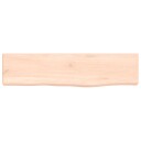 vidaXL Vegghylle 40x10x2 cm ubehandlet heltre eik