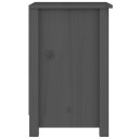 vidaXL Nattbord grå 40x35x55 cm heltre furu