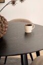 Venture Home   Spisegruppe Dipp med 4 Velvet Stitches spisestoler   Svart