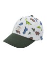Maximo Mini Boy Cap "Dino" Wollweiß/Chive