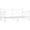  Dagseng med trille uten madrass hvit 107x203 cm stål 8721158660664