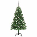  Kunstig juletre med 150 LED grønn 150 cm PVC og Stål og Plast