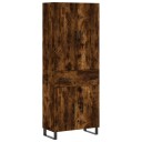 vidaXL Highboard røkt eik 69,5x34x180 cm konstruert tre 8720845475963