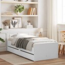 vidaXL Sengeramme med skuffer hvit 75x190 cm 8721012245747