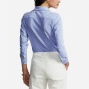 Ralph Lauren Striped Knit Oxford Shirt - Harbor Island Blue/white