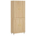  Highboard sonoma eik 69,5x34x180 cm konstruert tre