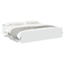  Sengeramme med skuffer hvit 200x200 cm konstruert tre 8721102619182
