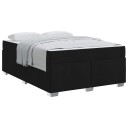  Sengestamme med madrass Svart 140 x 200 cm stoff