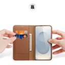 Dux Ducis Lommebokdeksel til Samsung Galaxy S25 Edge med RFID-beskyttelse - Brun