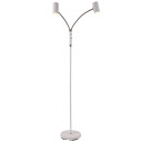 Brasil gulvlampe 140 cm 2-lys Hvit/Nikkel