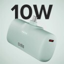 SBS EcoPower 5000 mAh 10W Powerbank med innebygd USB-C-port Grønn