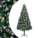  Kunstig juletre med 300 LED grønn 240 cm PVC og Stål og Plast