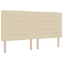  Sengegavl Linje Design Krem 200 cm Stoff