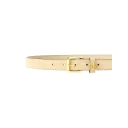 Lauren Ralph Lauren Logo Keeper Suede Skinny Belt   Gold   S