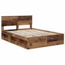  Sengestamme med hodegjerde Gammelt tre 140 x 200 cm Massiv furu
